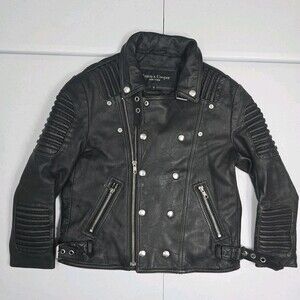 Mason & Cooper New York YOUTH 10 Quilted Leather Jacket Motorcycle Cafe Racer